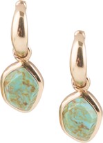 Thumbnail for your product : Barse Bold Bronze and Genuine Turquoise Drop Earrings