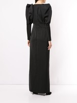 Thumbnail for your product : Paule Ka Pleated Sleeve Evening Gown