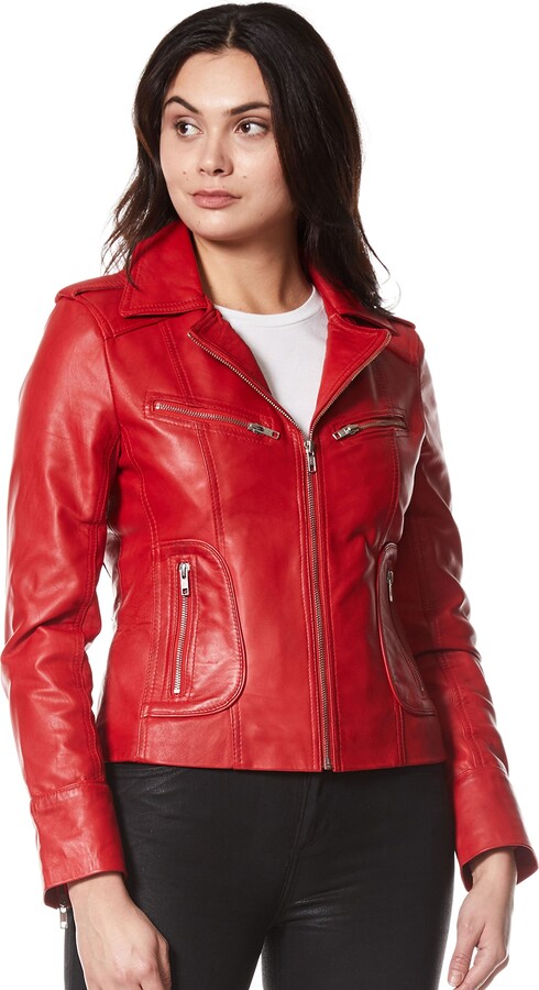 REDMAKER Thicken Turn-Down Collar Warm Coat for Women Faux Fleece Solid Long Sleeve Wide Hem Motor Jacket with Button Pocket 