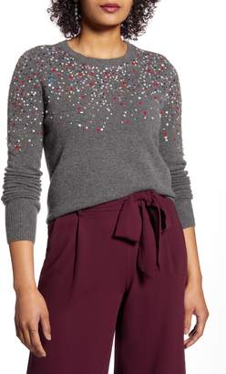 Halogen Multicolor Sequin Sweater