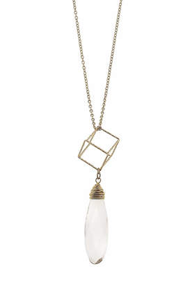 Canvas Clear Geometric Necklace