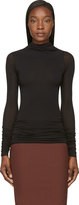 Thumbnail for your product : Rick Owens Lilies Black Lightweight Jersey Drape Hood Shirt