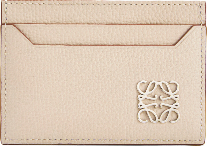 Loewe Women's Luxury Anagram Square Key Cardholder in Pebble Grain Calfskin - Red - Wallets