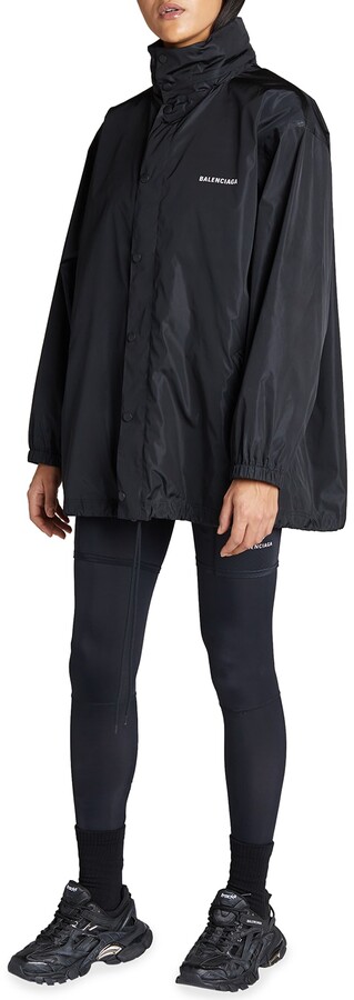 Balenciaga Nylon Logo Water-Resistant Jacket - ShopStyle
