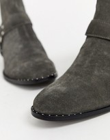 Thumbnail for your product : Walk London brand cuban boots in gray suede