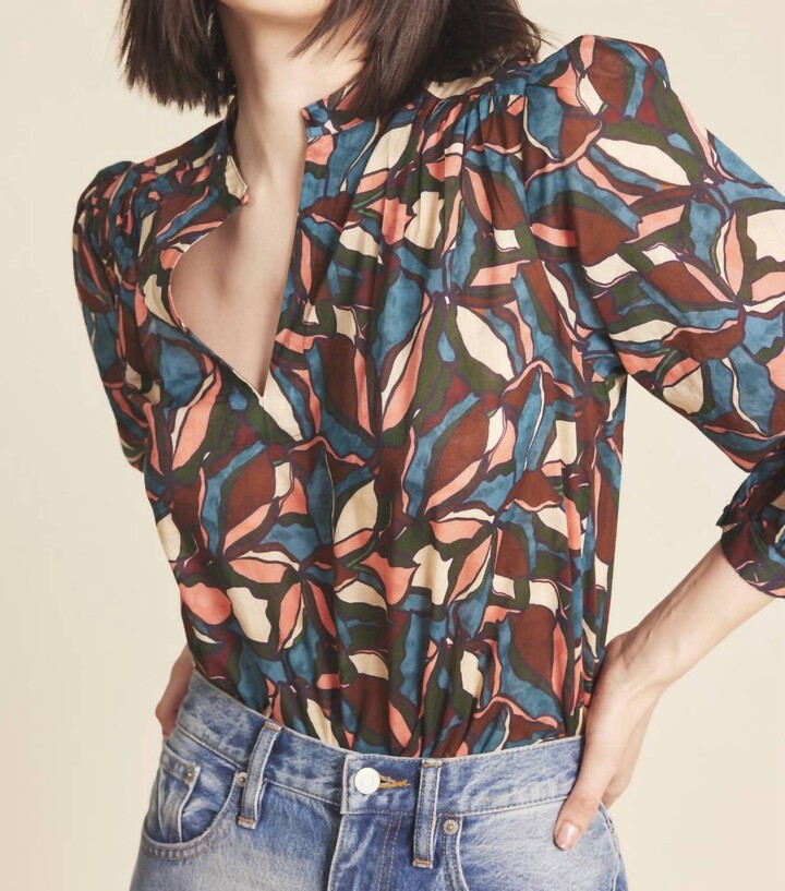 Trovata Bailey Blouse In Laurel Leaf
