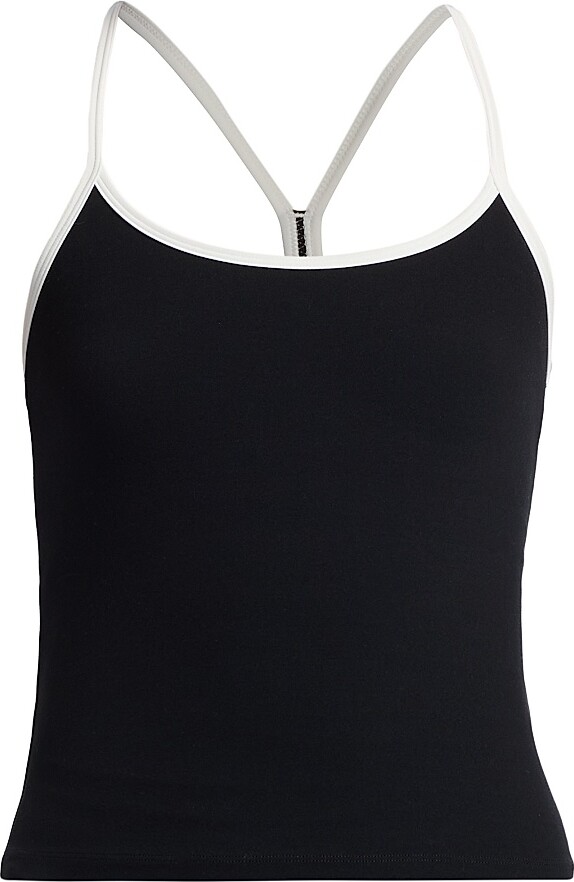 Splits59 Women's Airweight Racerback Tank Top - Black White - Size Medium