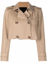 Thumbnail for your product : RED Valentino Pleated Back Cropped Trench Coat