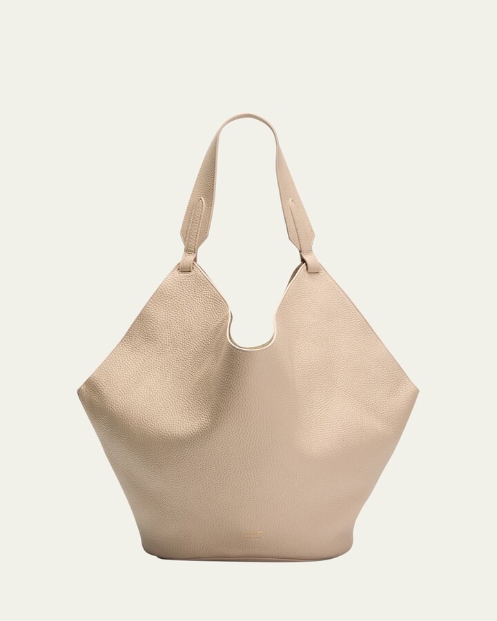 KHAITE Lotus Medium Pebbled Leather Tote Bag