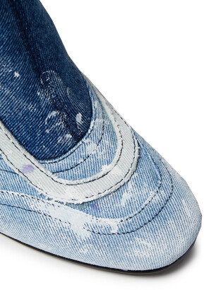 Off WhiteTM Off-whiteTM Embellished Painted Denim Ankle Boots