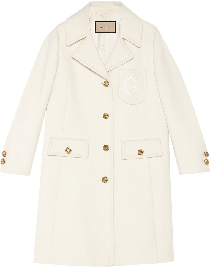 White Coat Gold Button | ShopStyle