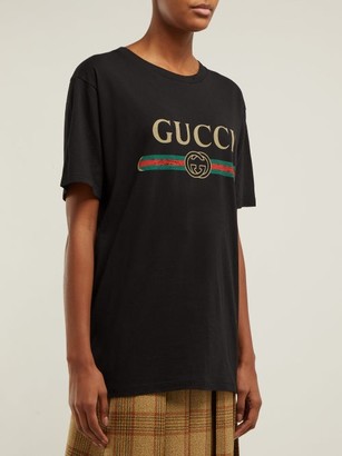 Gucci Logo-print Cotton T-shirt - Black