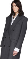 Thumbnail for your product : we11done Grey Tailored Double-Breasted Coat