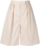 Thumbnail for your product : MSGM High-Rise Flared Knee-Length Shorts