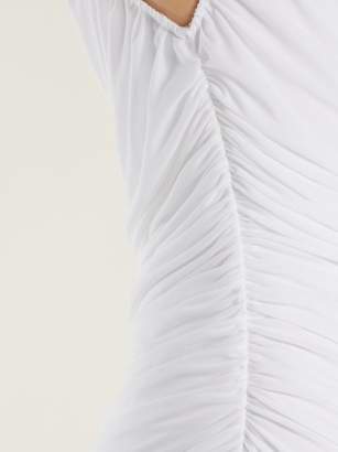 Norma Kamali Diana Asymmetric Midi Dress - Womens - White