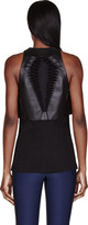 Thumbnail for your product : Dion Lee Black Leather 3D Filter Top