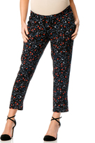 Thumbnail for your product : A Pea in the Pod Ella Moss Under Belly Crepe De Chine Drawstring Straight Leg Maternity Pants