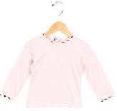 Thumbnail for your product : Burberry Girls' Nova Check-Trimmed Long Sleeve Top