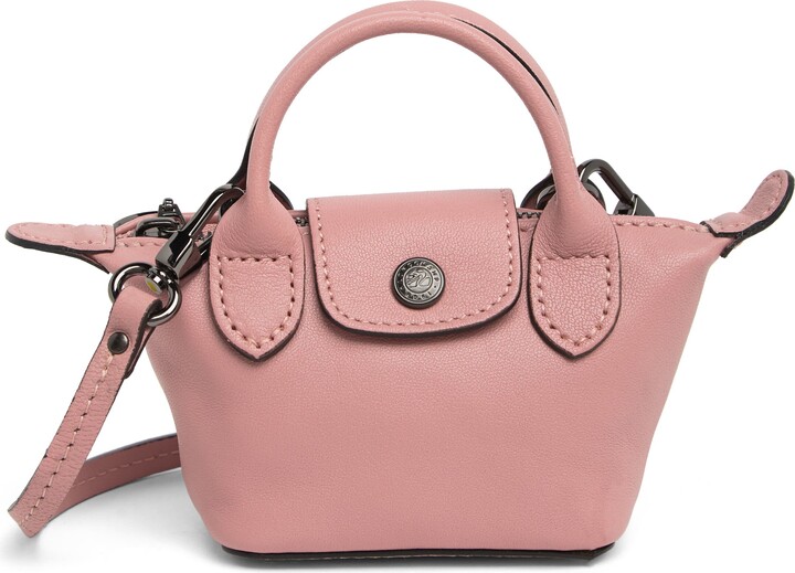 Longchamp Mini Le Pliage Cuir Leather Top Handle Bag ShopStyle