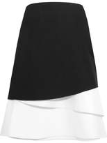 Thumbnail for your product : Halston Strapless Layered Cotton-blend Faille Mini Dress - Black