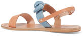 Thumbnail for your product : Ancient Greek Sandals Clio Bow-embellished Denim And Leather Sandals - Tan