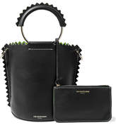 Thumbnail for your product : Sara Battaglia Helen Leather Bucket Bag - Black