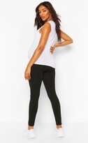 Thumbnail for your product : boohoo Maternity Over The Bump Leggings