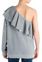 Thumbnail for your product : MSGM One Sleeve Ruffle Sweatshirt