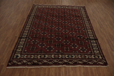 Astoria Grand Elegant Red Traditional Rug with Intricate Geometric Patterns 8x10