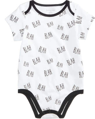 First Impressions Blah-Print Cotton Bodysuit, Baby Boys & Girls, Created for Macy's