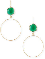 Thumbnail for your product : Lana Envy Green Onyx Hoop Drop Earrings