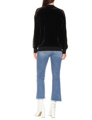 Stella McCartney Lace and velvet sweatshirt