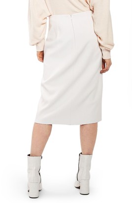 Topshop Snap Midi Skirt