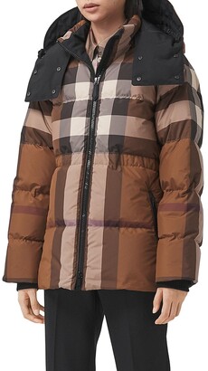 Burberry quilted check logo puffer jacket Clearance