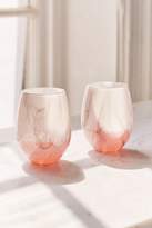 Thumbnail for your product : Urban Outfitters 18 oz Marble Stemless Wine Glass - Set Of 2