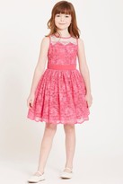 Thumbnail for your product : Little MisDress Pink Sheer Lace Dress
