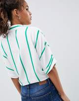 Thumbnail for your product : ASOS Tall DESIGN Tall Exclusive Tie Front Shirt In Stripe