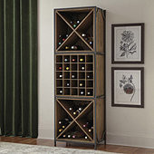 Ballard Designs Thayer Wine Tower - Two "X" Boxes and One Grid Box