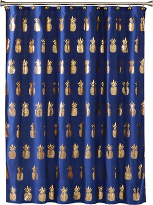 Saturday Knight Gilded Pineapple Shower Curtain