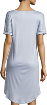Thumbnail for your product : Hanro Portofino Short-Sleeve Gown, Blue
