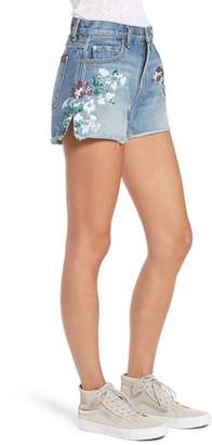 7 For All Mankind 7 For All Mankind(R) Handpainted Cutoff Denim Shorts