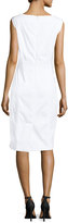 Thumbnail for your product : Carolina Herrera Sleeveless Stretch Poplin Dress, White
