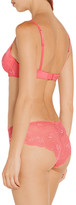 Thumbnail for your product : Calvin Klein Underwear Sensual Stretch-lace And Satin Briefs - Coral