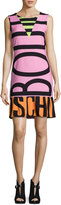 Thumbnail for your product : Moschino Boutique Sleeveless Colorblock Logo Dress, Pink Pattern