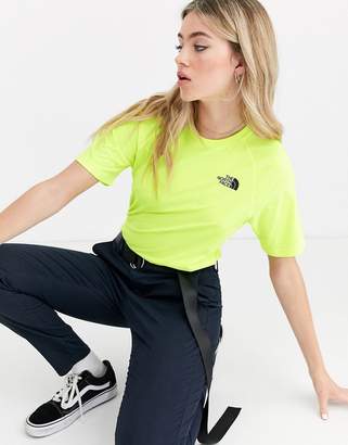 The North Face Faces t-shirt in yellow Exclusive to ASOS