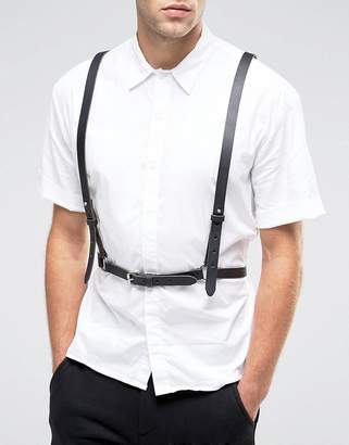 ASOS Leather Harness in Black