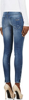 Thumbnail for your product : DSQUARED2 Blue Distressed & Zipped Slim Rider Jeans