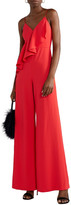Thumbnail for your product : Alice + Olivia Keeva Ruffled Crepe Wide-leg Jumpsuit