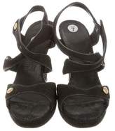 Thumbnail for your product : Ferragamo Canvas Wedge Sandals