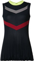Versace - pull sans manches à ourlet plissé - women - Polyester/Viscose - 38